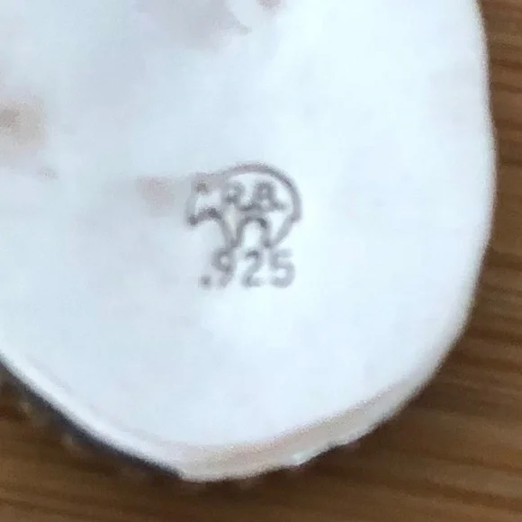 $62Navajo Running Bear Native American Estate EarringsSterling SilverRB 92